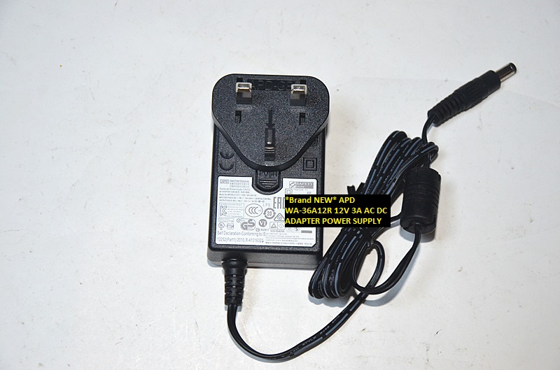 *Brand NEW* APD 12V 3A WA-36A12R AC DC ADAPTER POWER SUPPLY - Click Image to Close